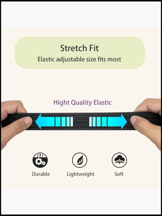 3Pack Elastic Braided Belt Hole-Free Adjustable Stretchy Unisex Nylon Belt main image 4